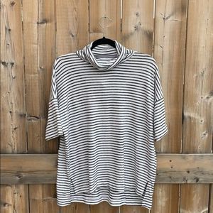 NWT Gap Short Sleeve Striped Turtleneck